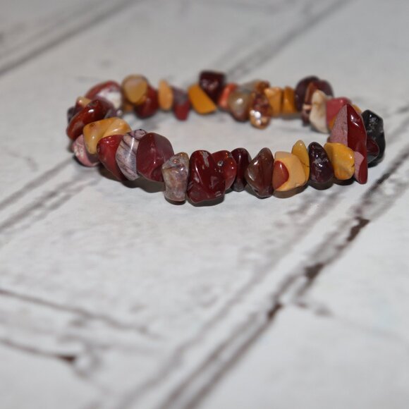 Beautiful mixed natural stone bracelet 7" nwot - Picture 4 of 5